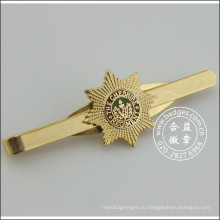 Золотой зажим для галстука с эмблемой, металлическую булавку для галстука (GZHY-ТК-071)